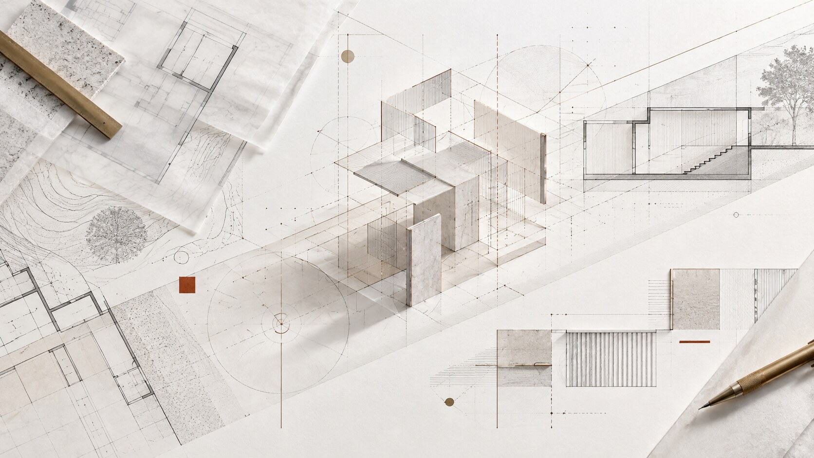 Composizione tecnica architettonica astratta DIREVO START